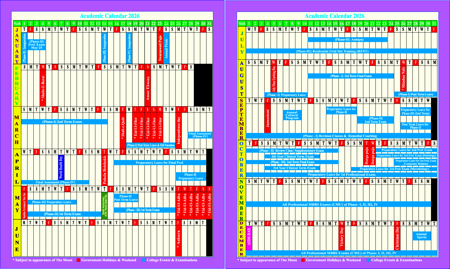 Academic Calendar